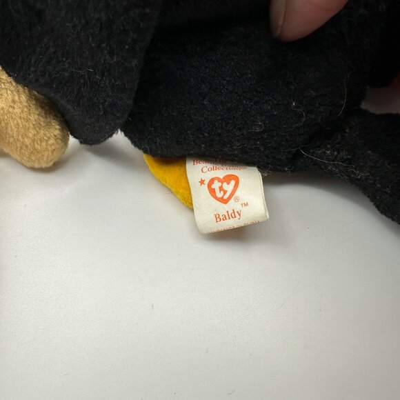 Set of 2 Ty Beanie Babies plush dolls Baldy and Bongo plush toys collectibles - Picture 4 of 5